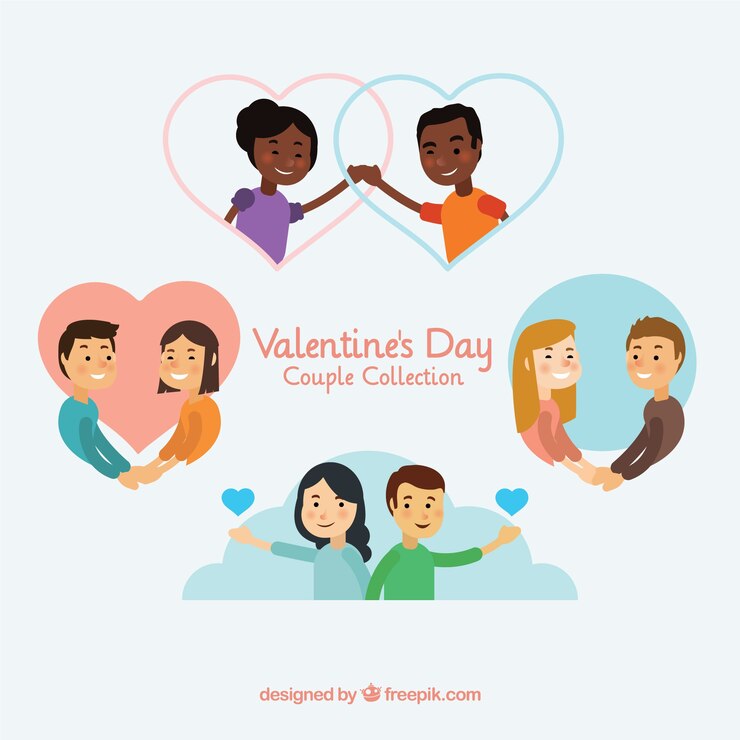 Vetor grátis composição original de amor com estilo moderno