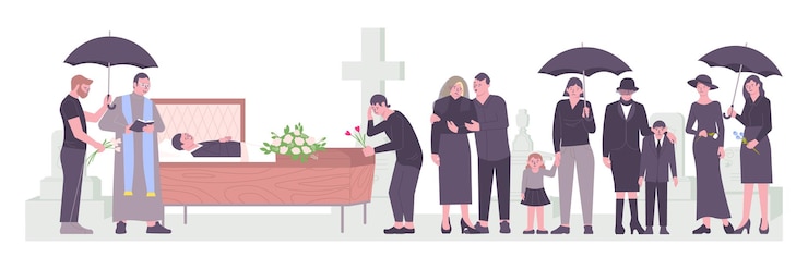 Vetor grátis composição plano de morte