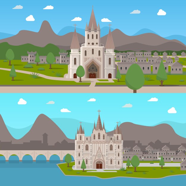 Composições Horizontais dos Templos Antigos Medievais
