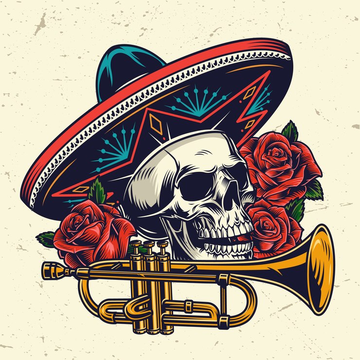 Vetor grátis conceito colorido de dia de los muertos