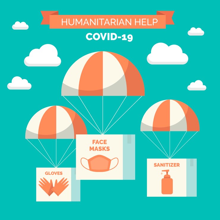Vetor grátis conceito de ajuda humanitária