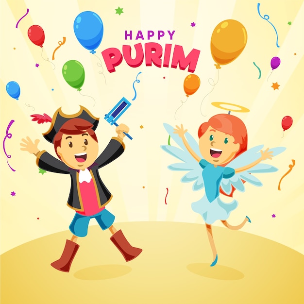 Conceito de apartamento feliz dia purim