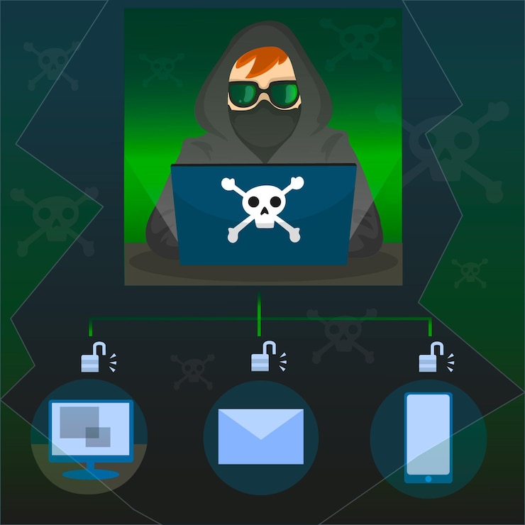 Vetor grátis conceito de atividade hacker