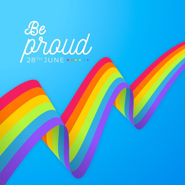 Vetor grátis conceito de bandeira colorida dia do orgulho