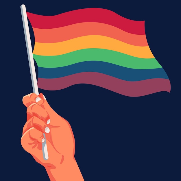 Vetor grátis conceito de bandeira do dia do orgulho