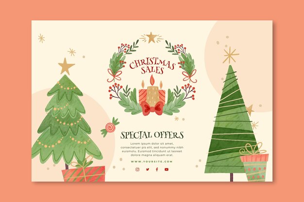 Conceito de banner de vendas de Natal