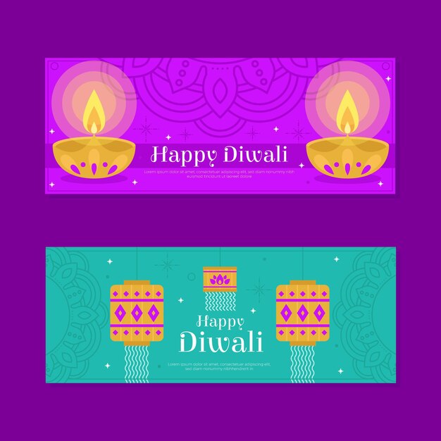 Conceito de banners diwali