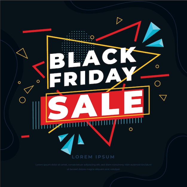 Vetor grátis conceito de black friday em design plano