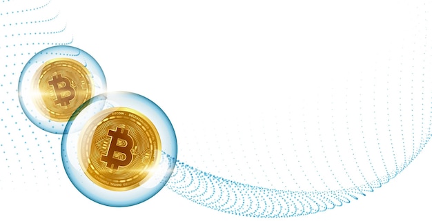 Conceito de boom de bolha de mercado de criptomoeda Bitcoin
