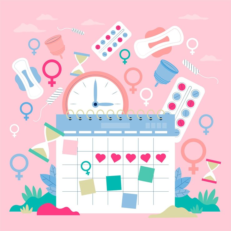 Vetor grátis conceito de calendário menstrual