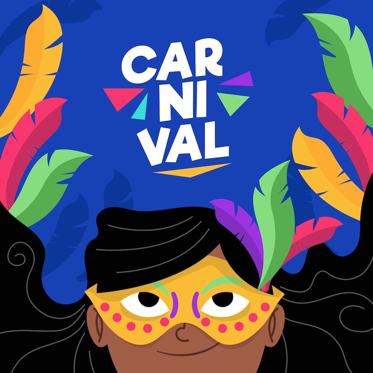 Vetor grátis conceito de carnaval de design plano