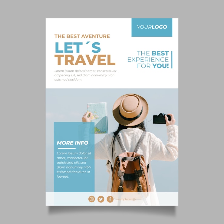 Vetor grátis conceito de cartaz de viagens
