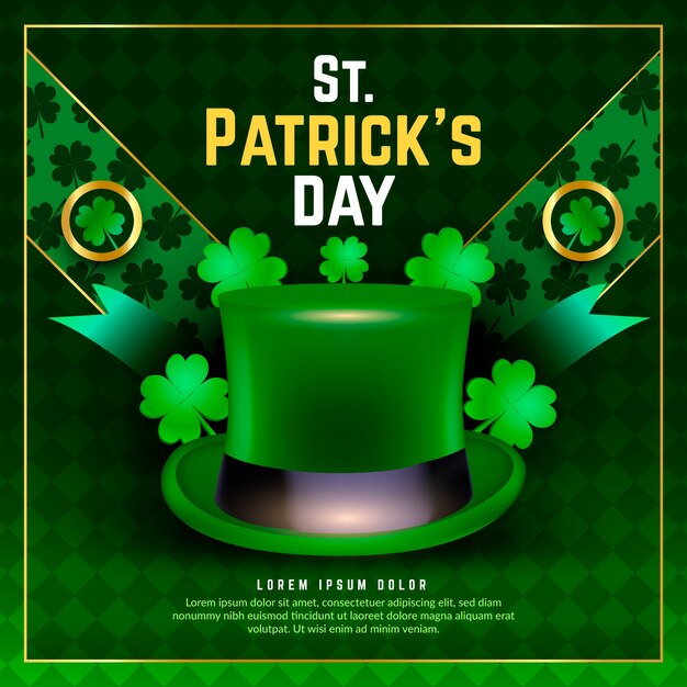 Conceito de chapéu realista para st. dia de patricks