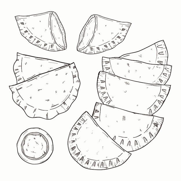 Vetor grátis conceito de coleção empanada