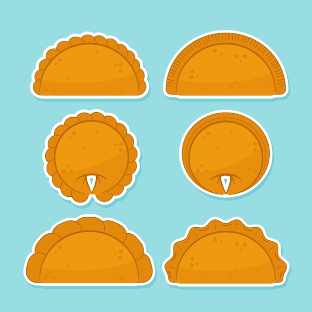 Vetor grátis conceito de coleção empanada