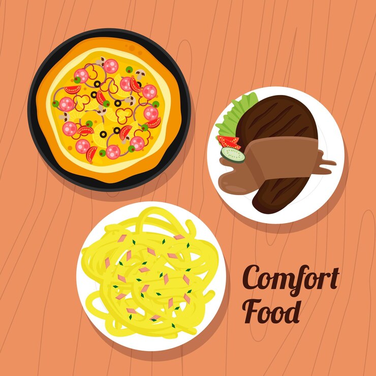 Vetor grátis conceito de comida deliciosa