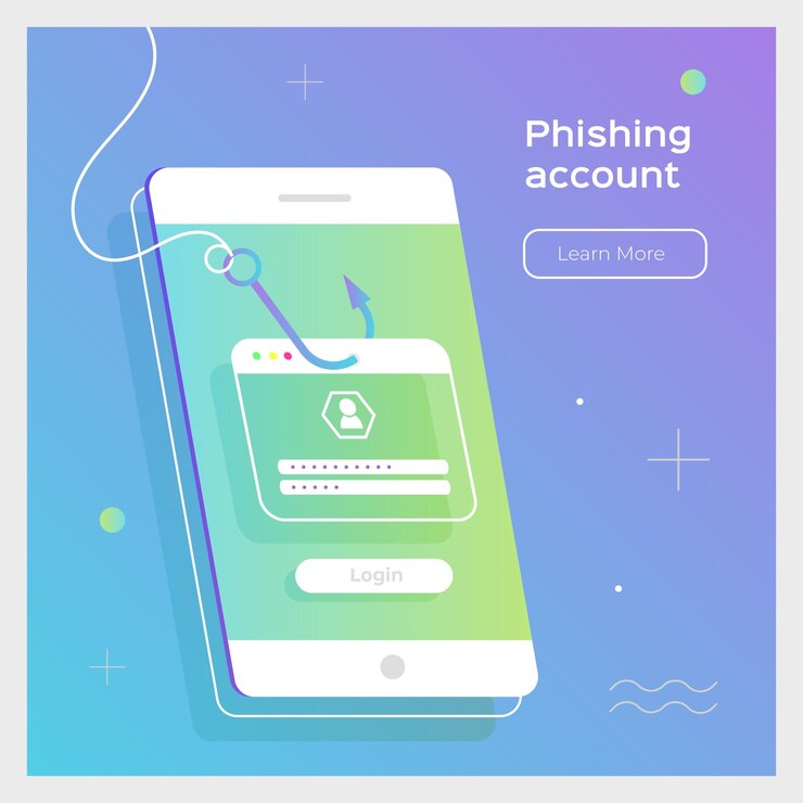 Vetor grátis conceito de conta de phishing