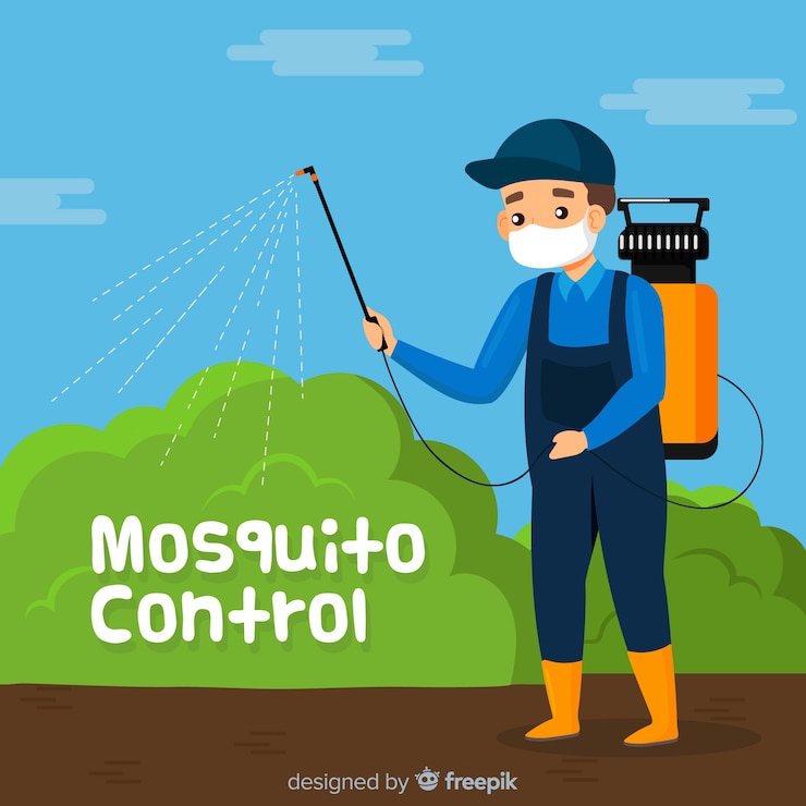 Vetor grátis conceito de controle de mosquito criativo