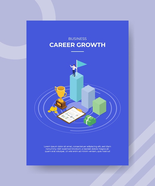 Vetor grátis conceito de crescimento de carreira