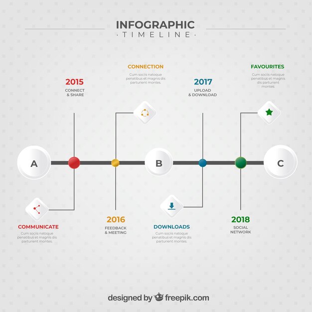 Conceito de cronograma infográfico