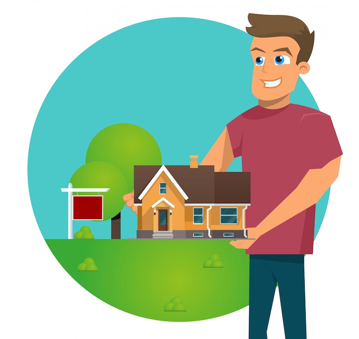 Vetor grátis conceito de desenho de ilustração vetorial para casa de venda