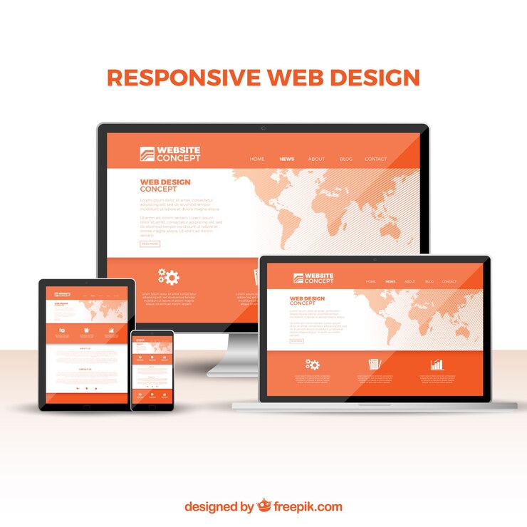 Vetor grátis conceito de design da web com design plano