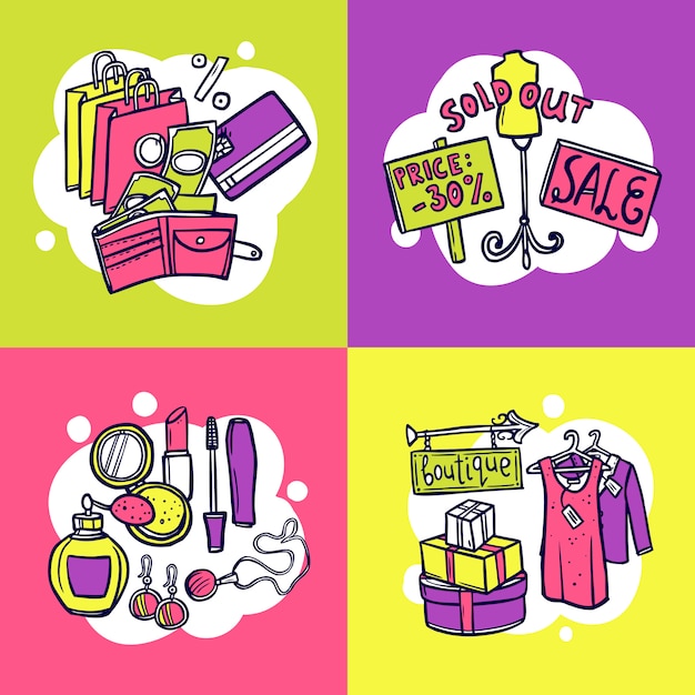 Conceito de design de compras