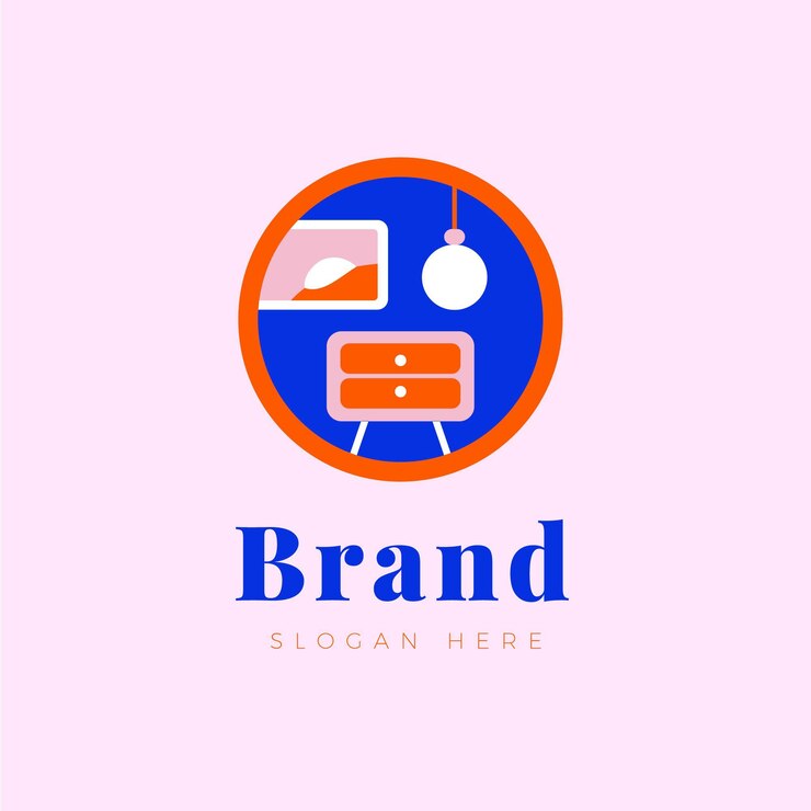 Vetor grátis conceito de design de logotipo de móveis