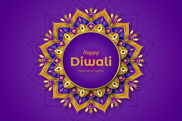 Conceito de design plano diwali