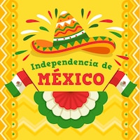 Conceito de dia da independência mexicana de design plano