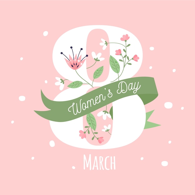 Conceito de dia da mulher floral