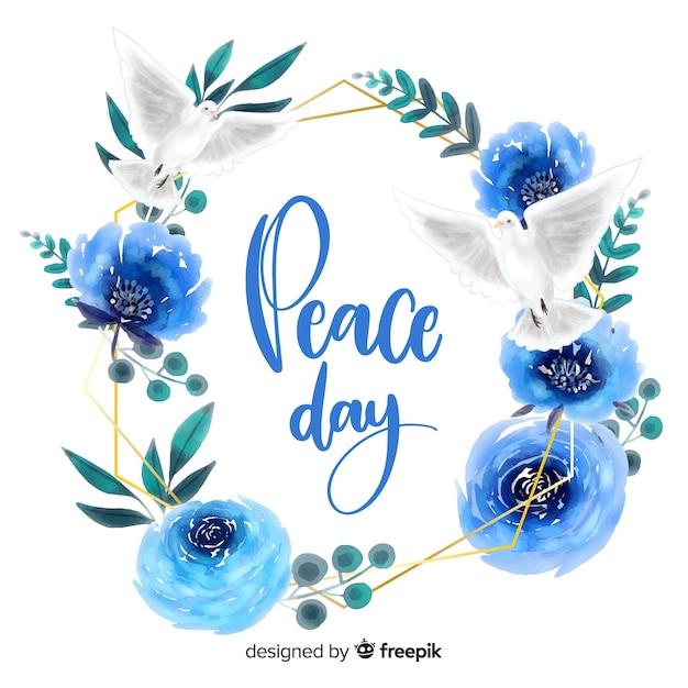 Conceito de dia da paz com letras