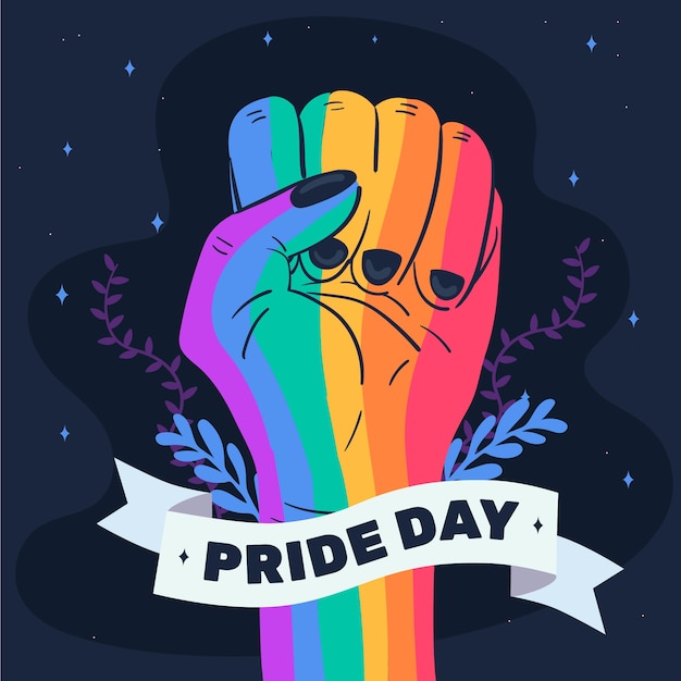 Conceito de dia de orgulho colorido