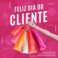 Vetor grátis conceito de dia do cliente