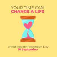 Vetor grátis conceito de dia mundial de prevenção do suicídio