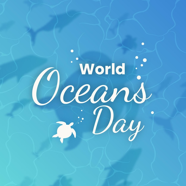 Vetor grátis conceito de dia mundial oceands design plano