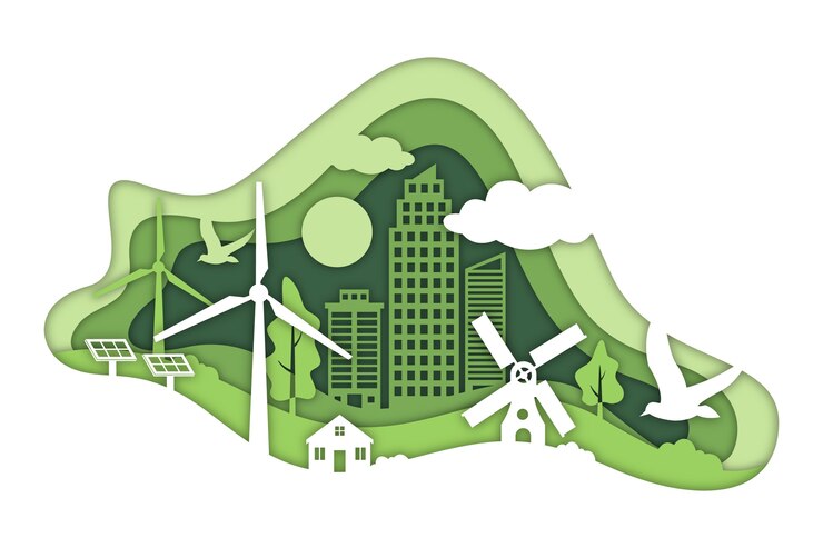 Vetor grátis conceito de ecologia em estilo de jornal
