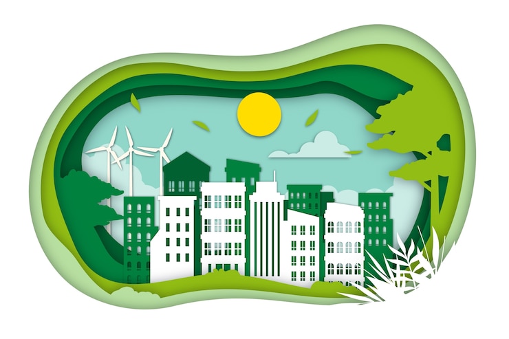 Vetor grátis conceito de ecologia em estilo de jornal