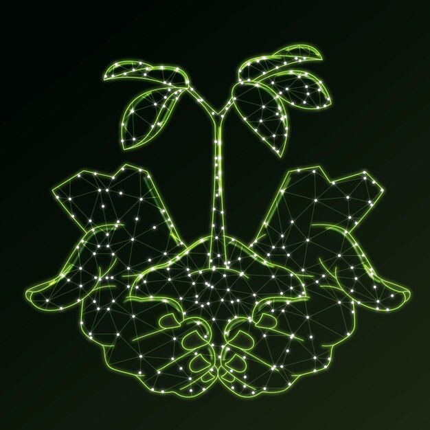 Conceito de ecologia tecnológica em verde