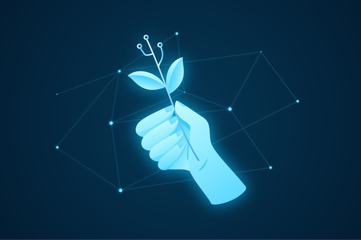 Vetor grátis conceito de ecologia tecnológica ilustrado
