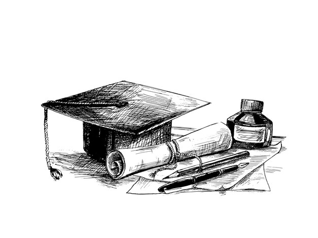 Conceito de educação ilustração vetorial de esboço desenhado à mão