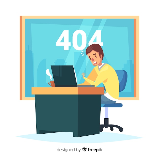 Conceito de erro 404 para a página de destino