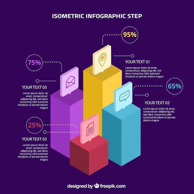 Conceito de etapas de infográfico