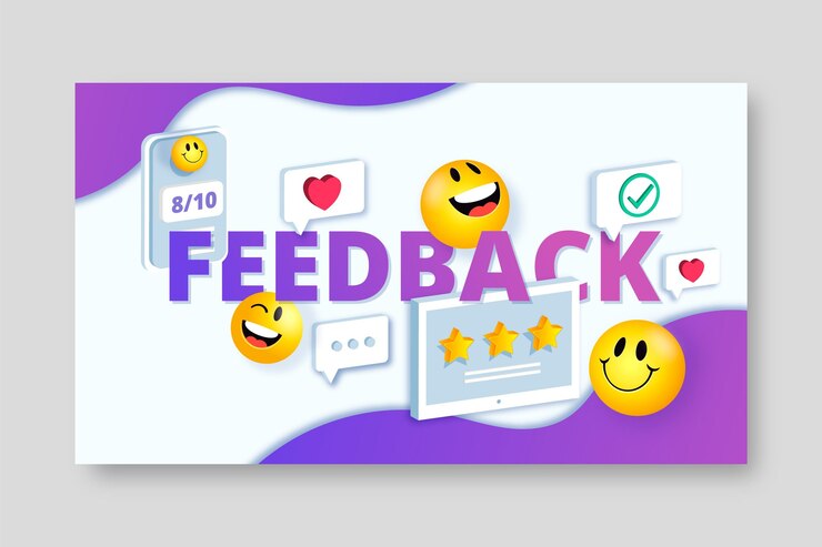 Vetor grátis conceito de feedback 3d realista