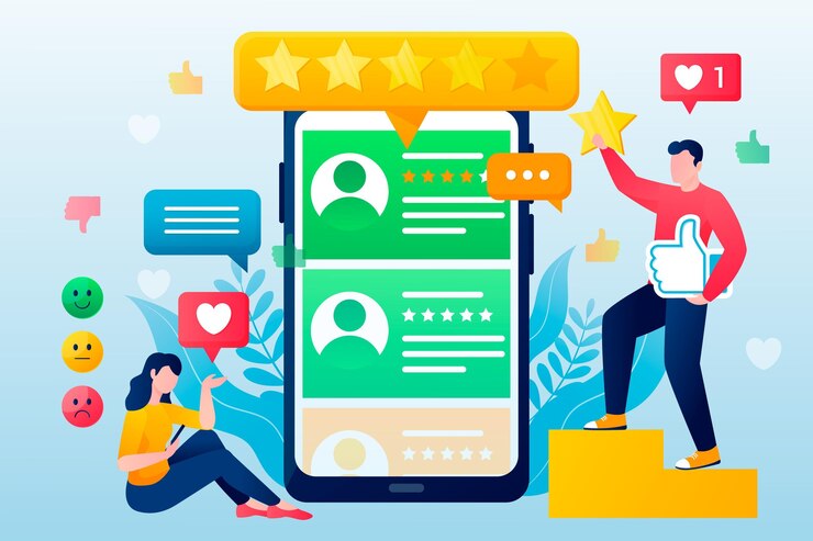 Vetor grátis conceito de feedback gradiente ilustrado