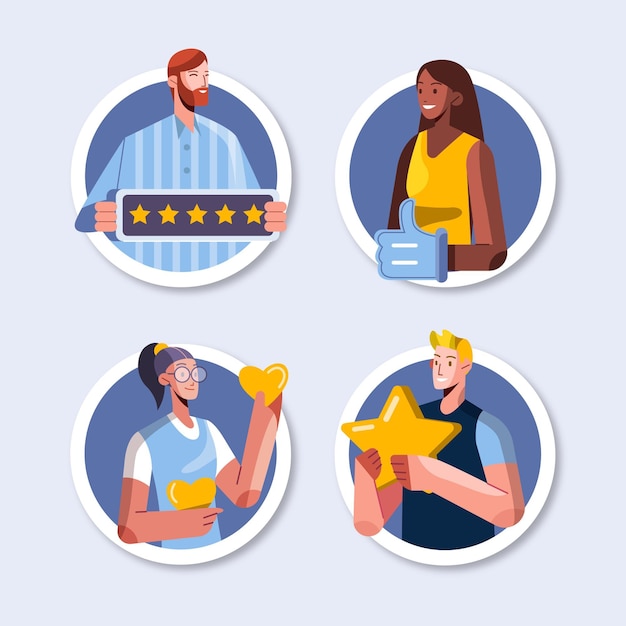 Conceito de feedback plano ilustrado