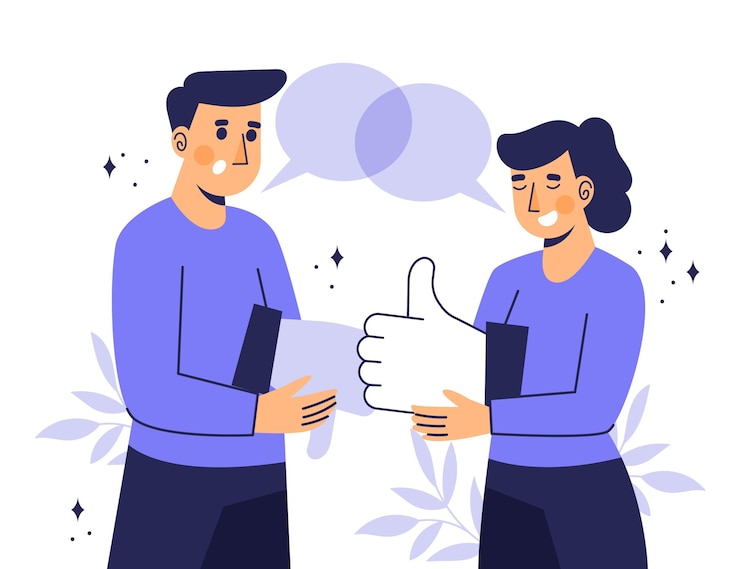 Vetor grátis conceito de feedback plano orgânico ilustrado