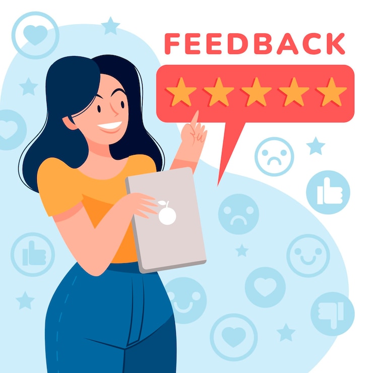 Vetor grátis conceito de feedback plano orgânico