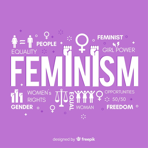 Vetor grátis conceito de feminismo moderno com design plano