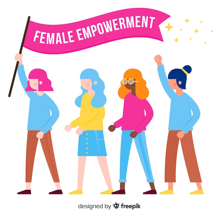 Vetor grátis conceito de feminismo moderno com design plano